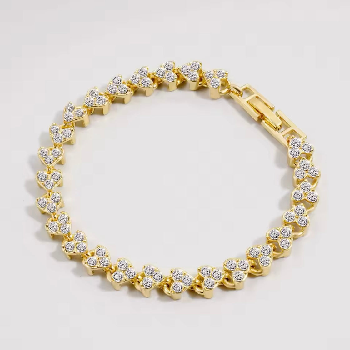 Heart Lock Crystal Bracelet
