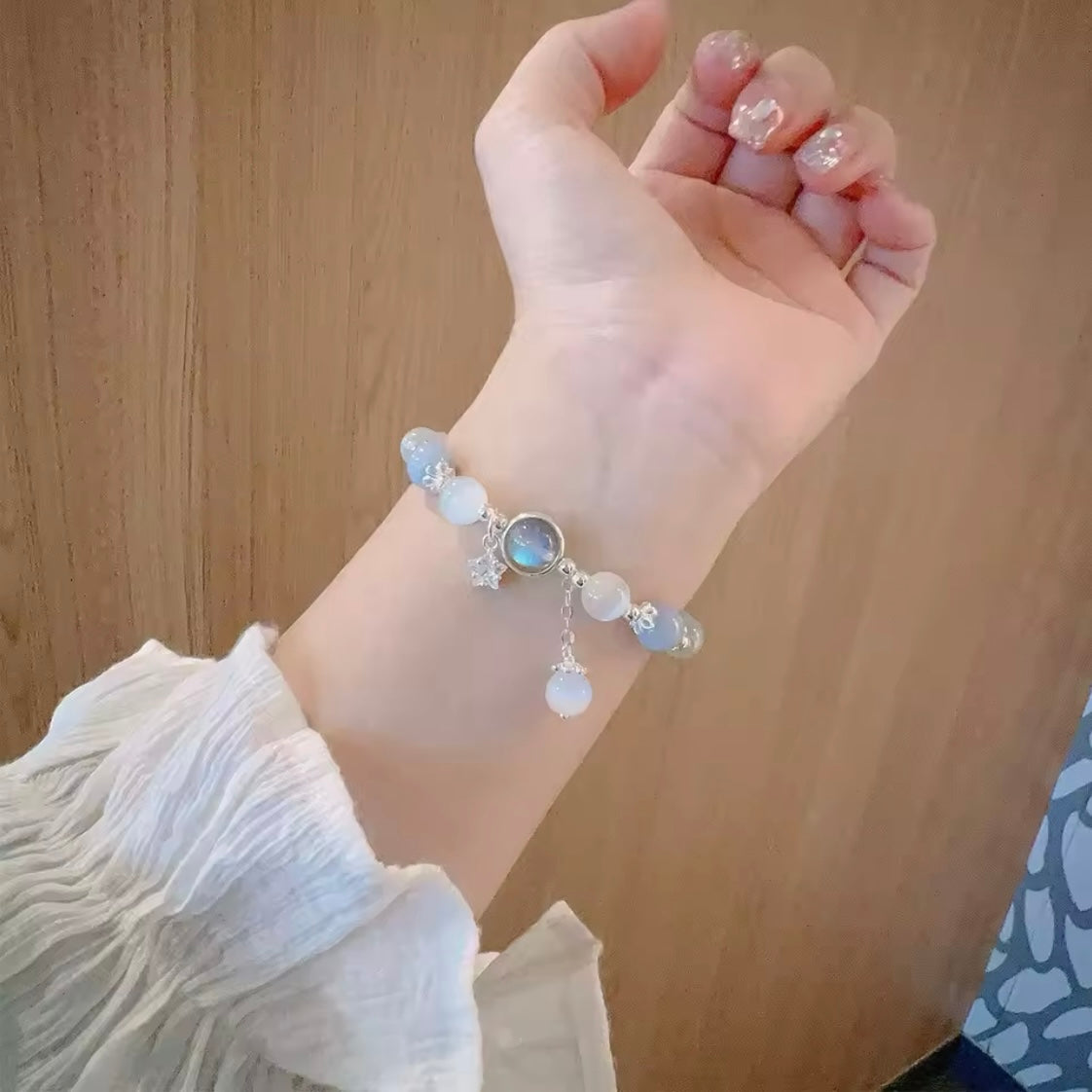 Moonstone Crystal Marble Bracelet