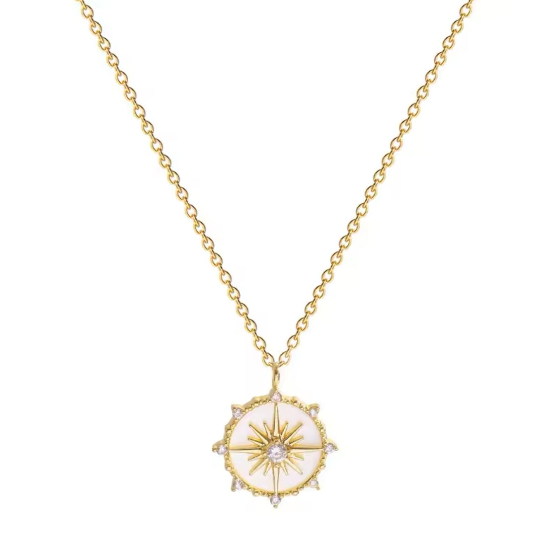 Geometric Compass Celestial Necklace