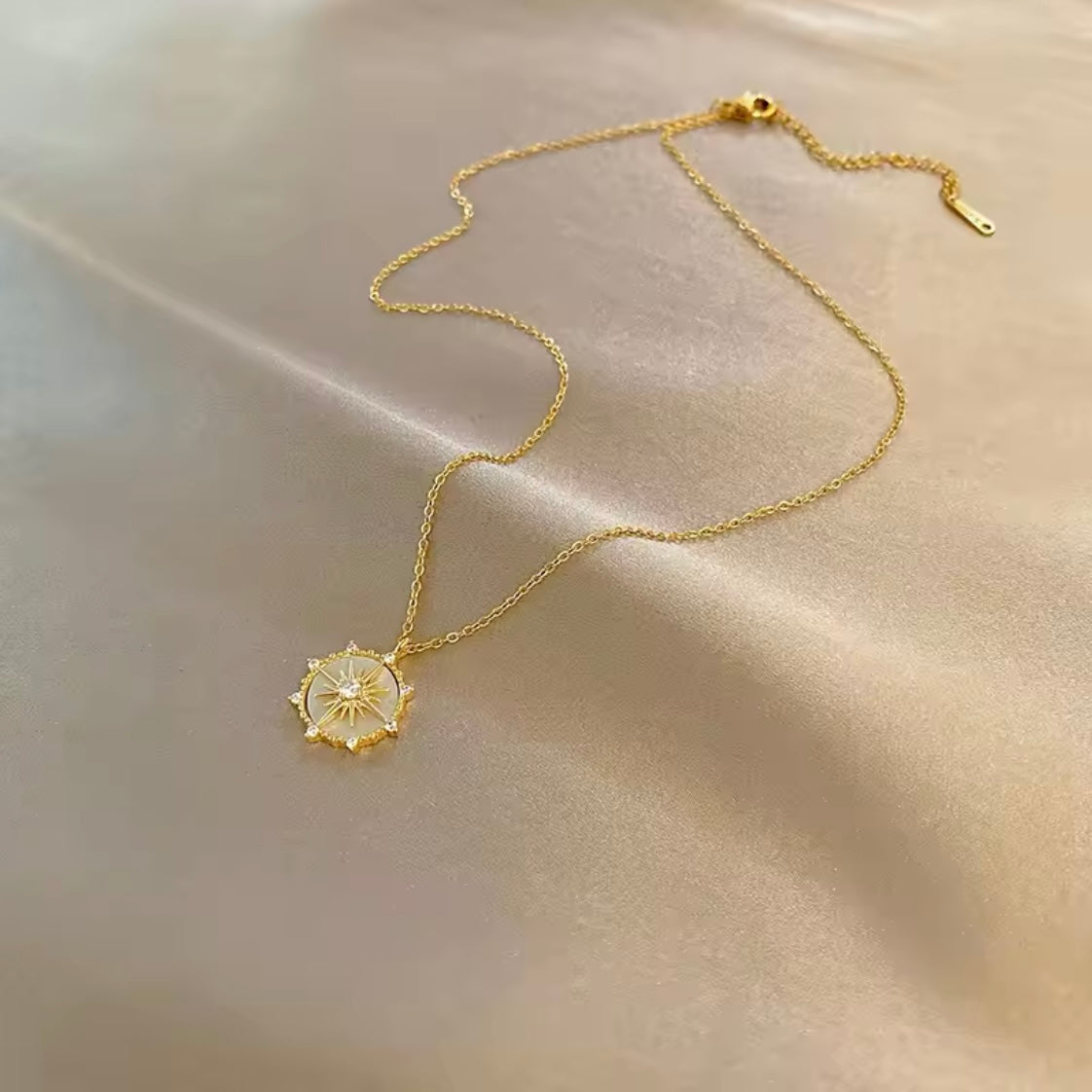 Geometric Compass Celestial Necklace