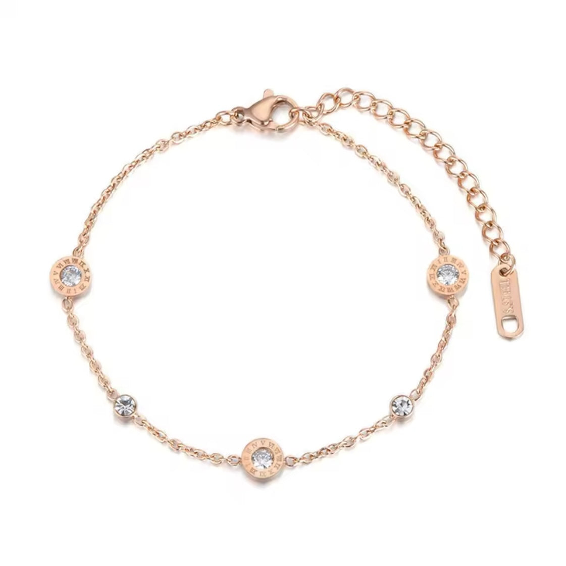 Roman Numeral Charm Bracelet