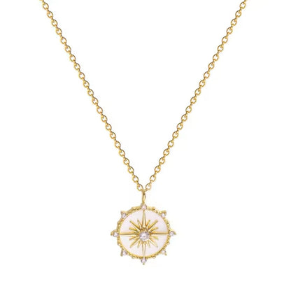 Geometric Compass Celestial Necklace